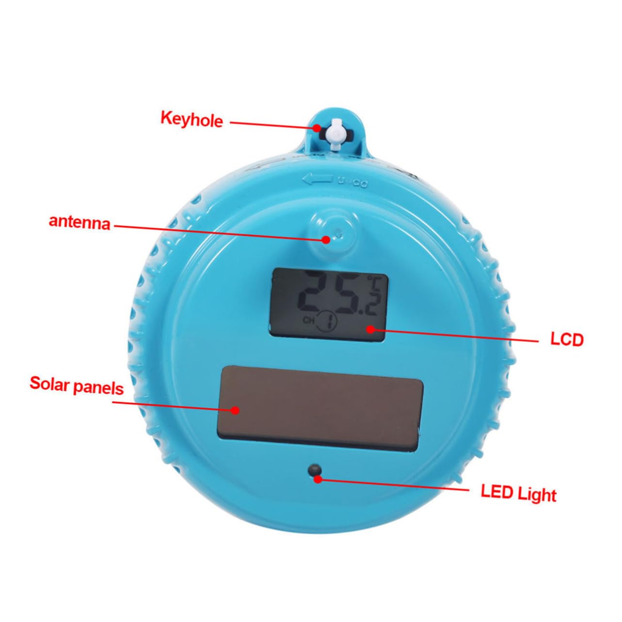 Termometro Galleggiante per Piscina Wireless Resistente all con Display Temperatura e Adatto per Piscine e Spa