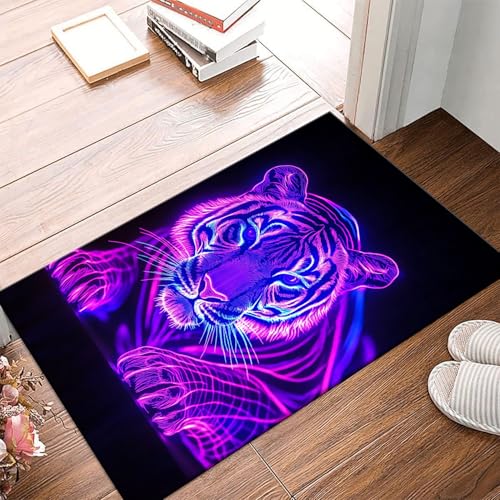 Tapis de chaise lavable léopard 3D la décoration moderne et résistante