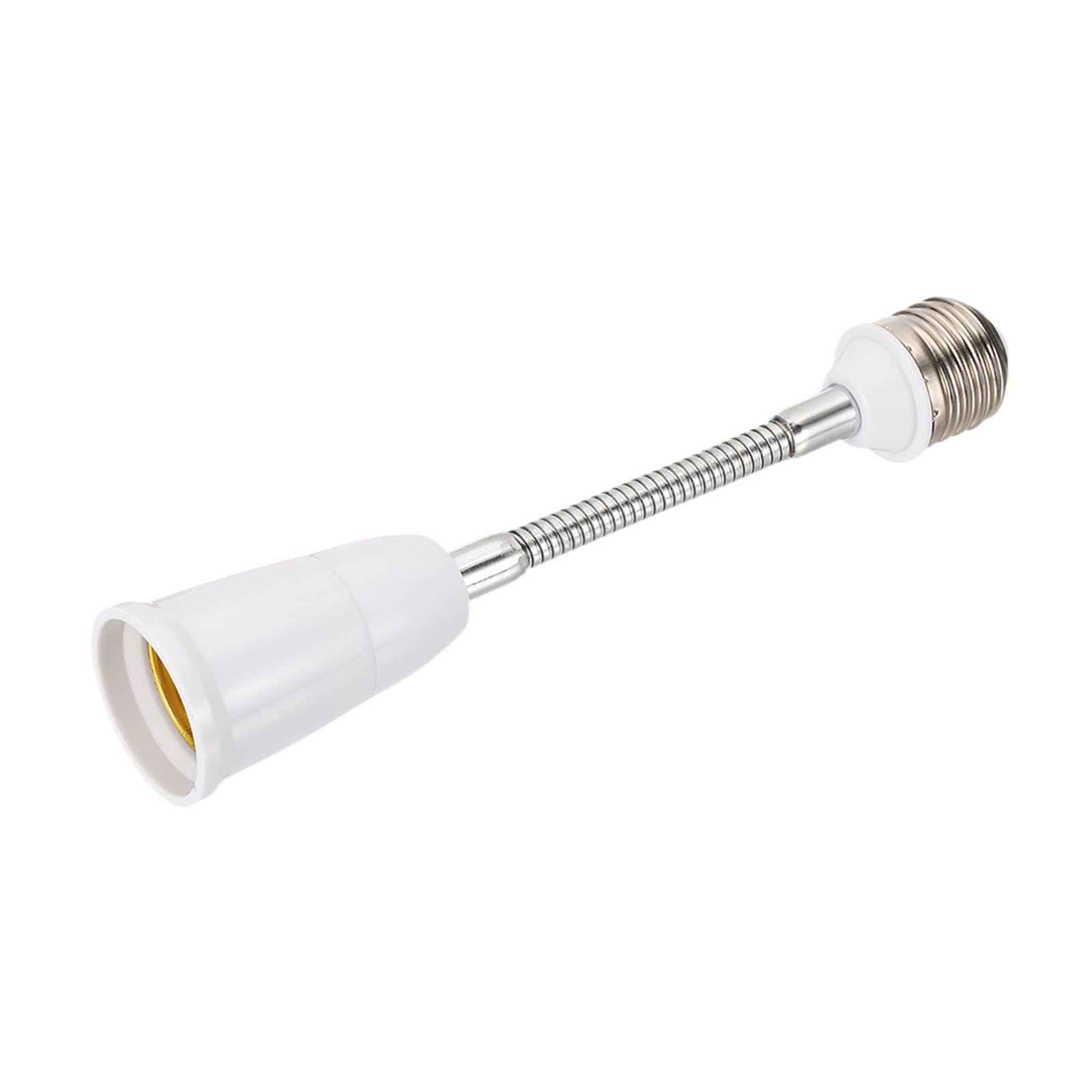 VIAPUICE Light Socket Extender Adapter 7.3" - 1 Pcs E26 Light Bulb Base Socket Adapter Extension Max 60W for Home DIY Standard Lamp Bulb Stand Lighting Fixture, PC, White