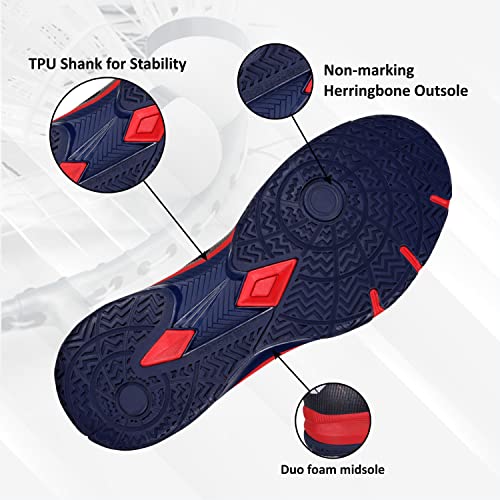 Image of Nivia Verdict 2.0 Badminton Shoe for Men, Breathable Mesh with TPU Fusion Technology Upper, Non-Marking Sole, Ideal for Badminton, Volleyball, Squash, and Table Tennis