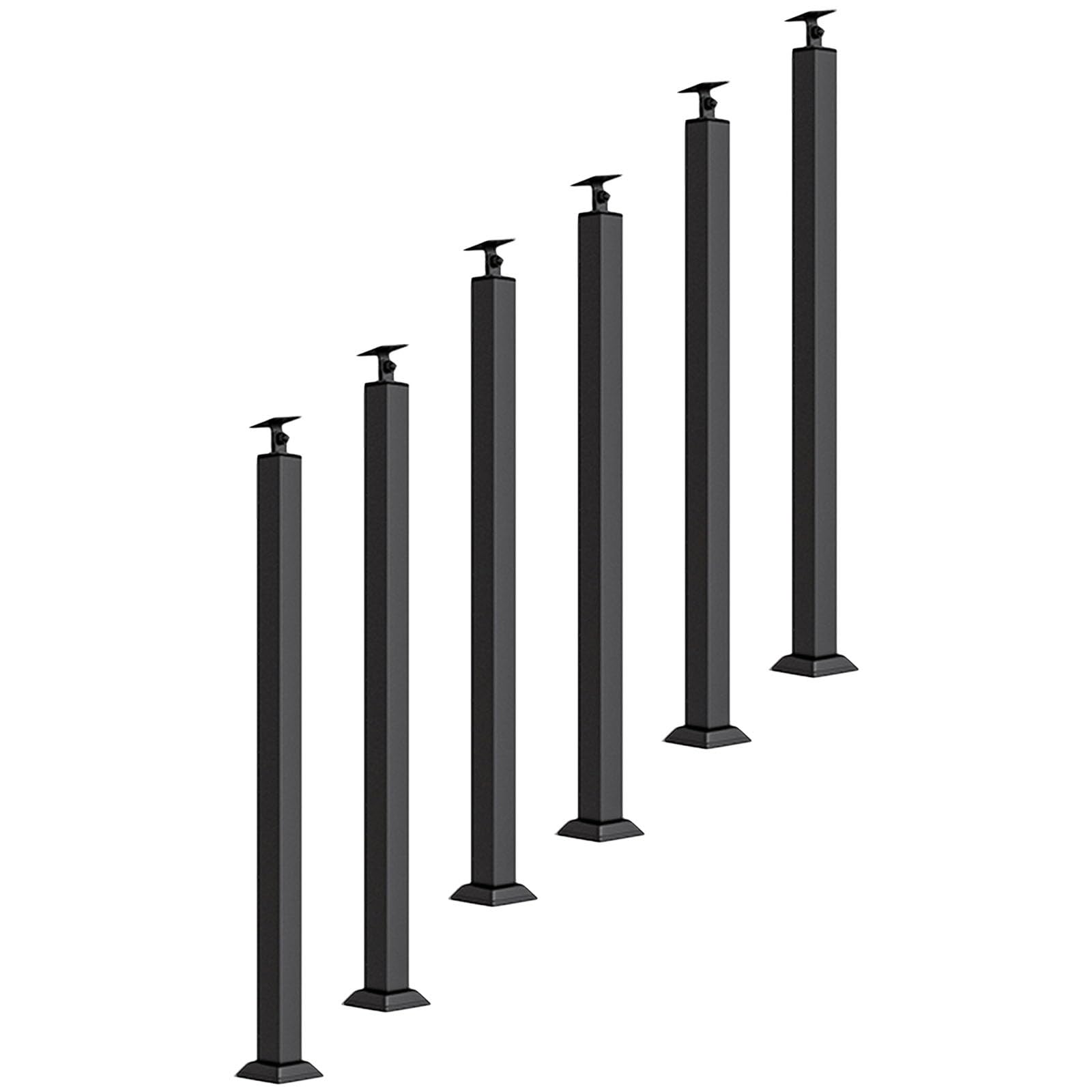 Colonna a balaustra in metallo per esterni interni ed esterni per terrazze di dicembre. Altezze: 70130 cm (6 pezzi H 136 cm/53) & Slish Safe Solut