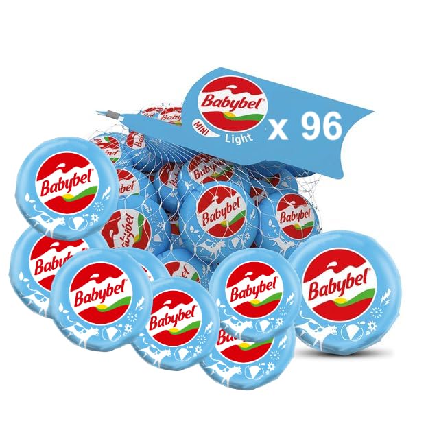 Mini Babybel Original Cheese Semisoft Snacks 20g- Lactose Free (Pack of 96, Light)