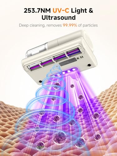 Image of FEPPO Cordless Mattress Vacuum Cleaner, 18Kpa Strong Suction Bed Vacuum