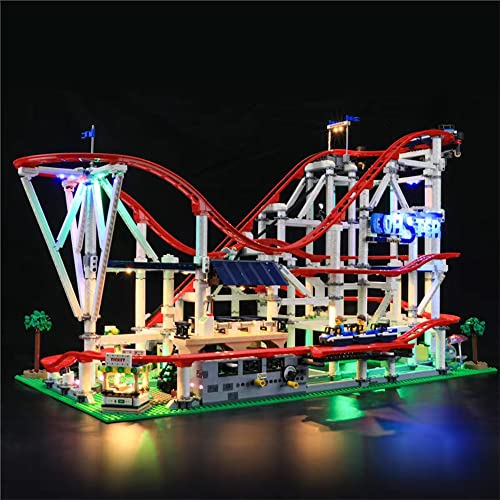 GEAMENT Kit de Luces LED Compatible con Lego Montaña Rusa (Roller Coaster) - Conjunto de luz por Creator 10261 (Juego Modelo no Incluido)