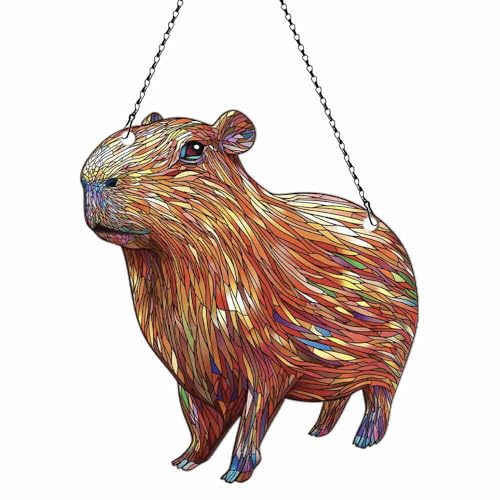 Image of Capybara Acrylic Ornaments Suncatcher Women Men Gifts Christmas Decor