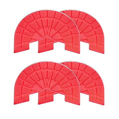 Image of HARFINGTON 2pair Shoe Sole Protector for Sneakers Size 10-11 Non Slip Pad Heel Plates Repair for Men and Women, Red
