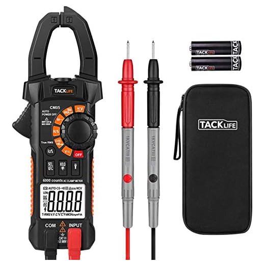 Clamp Meter Clamp Multimeter, 6000 Counts,AC/DC Voltage Tester, AC Current Detector, AC Signal Frequency, VFC, NCV, Resistor, Capacitor, Diode, Duty Cycle, Continuity Tester CM05