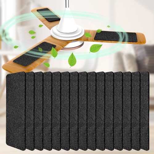 Image of Ceiling Fan Filters for Blades, 15Pcs Activated Coconut Shell Carbon Ceiling Fan Air Purifier Pads, Easily Sticks Unscented Air Filters for Common Household Contaminants
