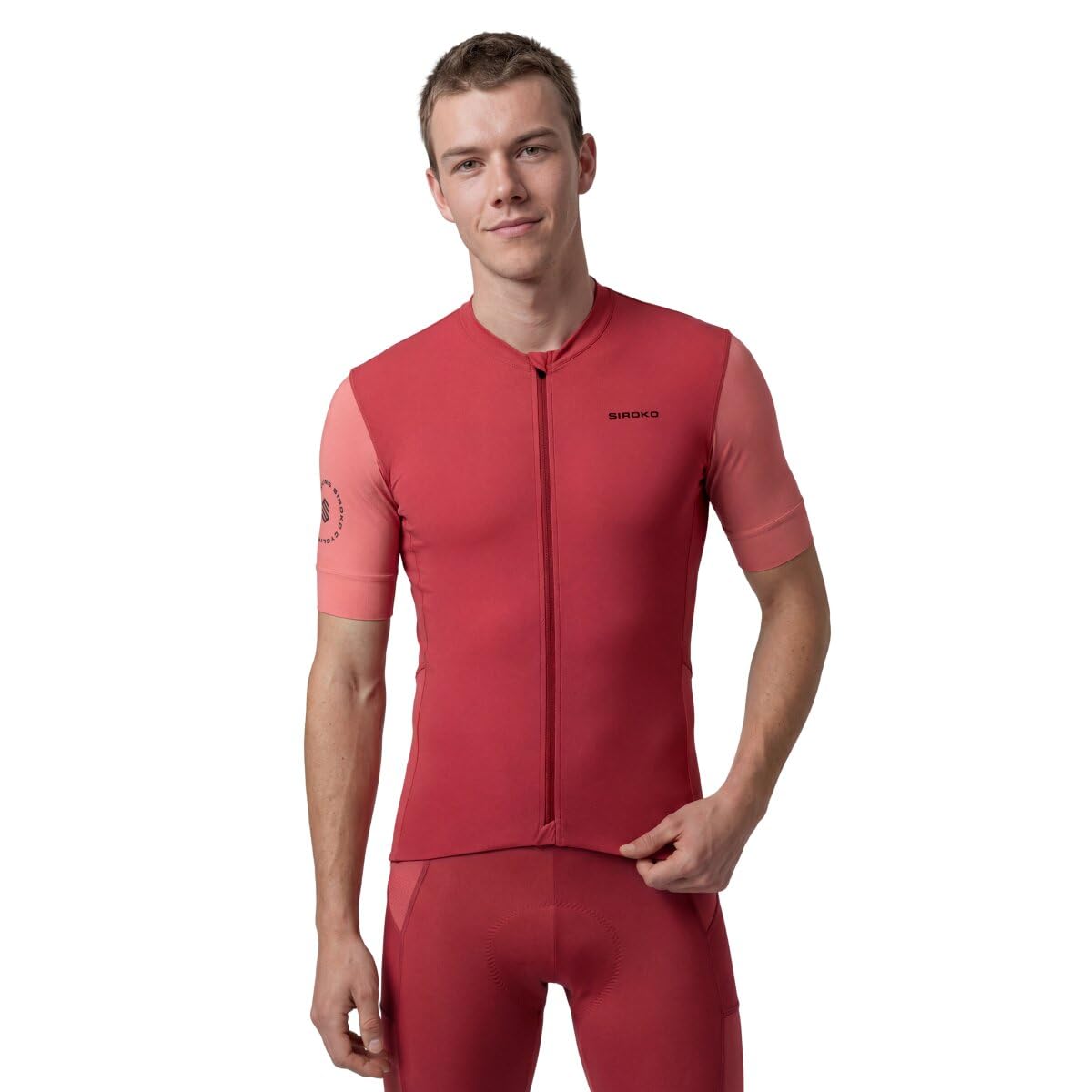 SIROKO Maillot de Gravel Manga Corta Ciclismo GM2 Golden Pedals Red Rojo