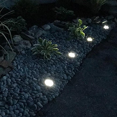 Lixada Solar Power Energy Ground Lawn Lamp 4 Pack Sensitive Light Sensor IP65 Resistência à água SMD