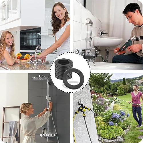 SWTYExt 3/4 Zoll Dichtungsringe 30 Stück Dichtungen Sanitär Flachdichtung Dichtringe Gummi Wasserhahn Dichtung Unterlegscheiben Schwarz für Dichtung Duschkopf Waschbecken Ablauf Gardena Poolpumpe Pool