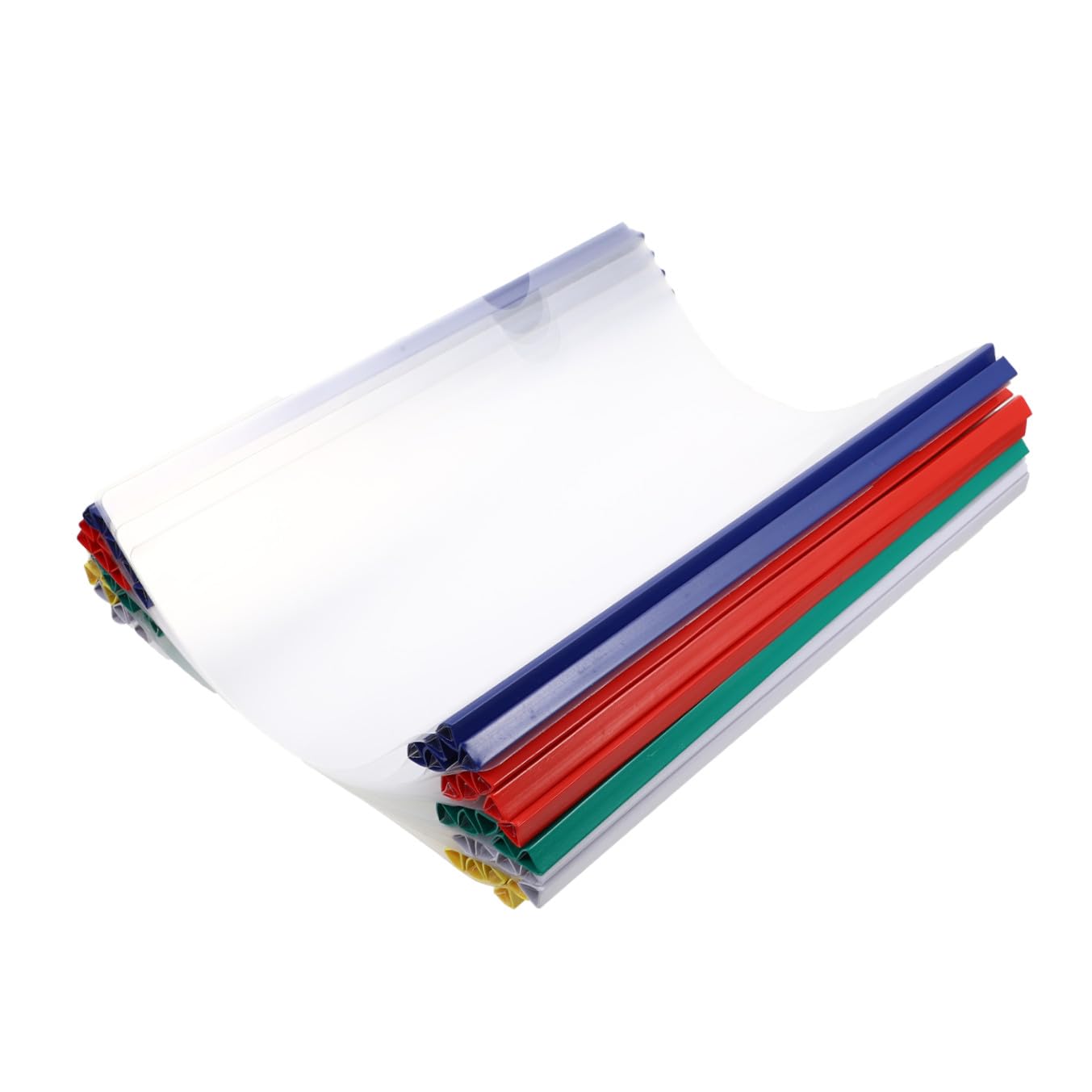 A4 Ziehstangen Aktenordner Kunststoff 50 Stück für Papier | Schulanfang Deko, Durchsichtige Ordner, Klare Sortierung, für Unternehmen und Einzelpersonen Zufällige Farbe