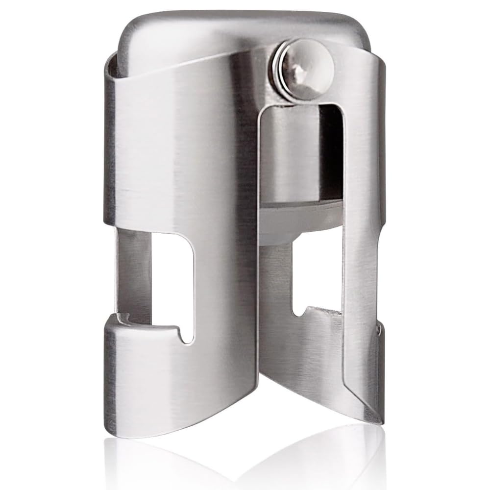 Vacu Vin Champagne Stopper Stainless Steel | Sparkling Wine Bottle Stopper