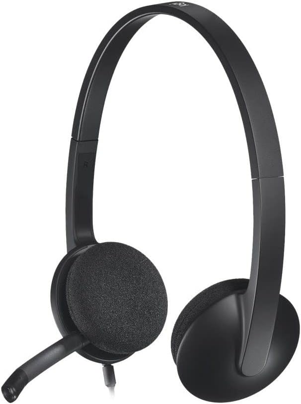 Logitech H340 Cuffie Cablate per Computer, Cuffie Stereo con Microfono e Audio Digitale, ‎Cancellazione Rumore, USB, PC/Mac/Laptop/Chromebook - Nero H340 Single - Immagine 3