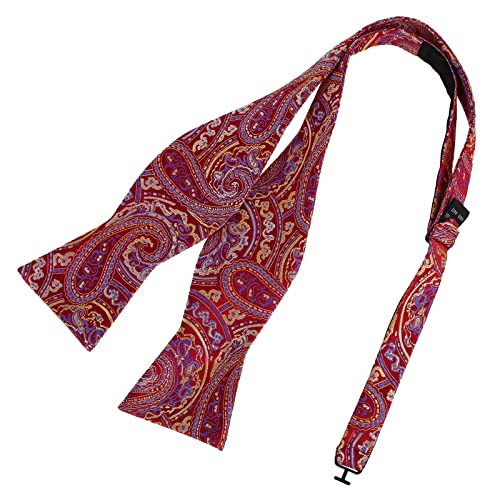 Epoint Blue Patterned Self Tie Bow Tie For Party Jacquard Silk Bowtie Clip-On Adjustable Back To School Smart EBA7B02B Midnight Blue,Deep Sky Blue,Burly Wood