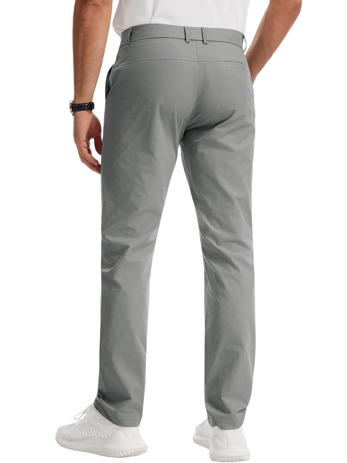 Runcati Spodnie golfowe ze stretchu, oddychające spodnie z kieszeniami, slim fit, szybkoschnące, lekkie spodnie materiałowe