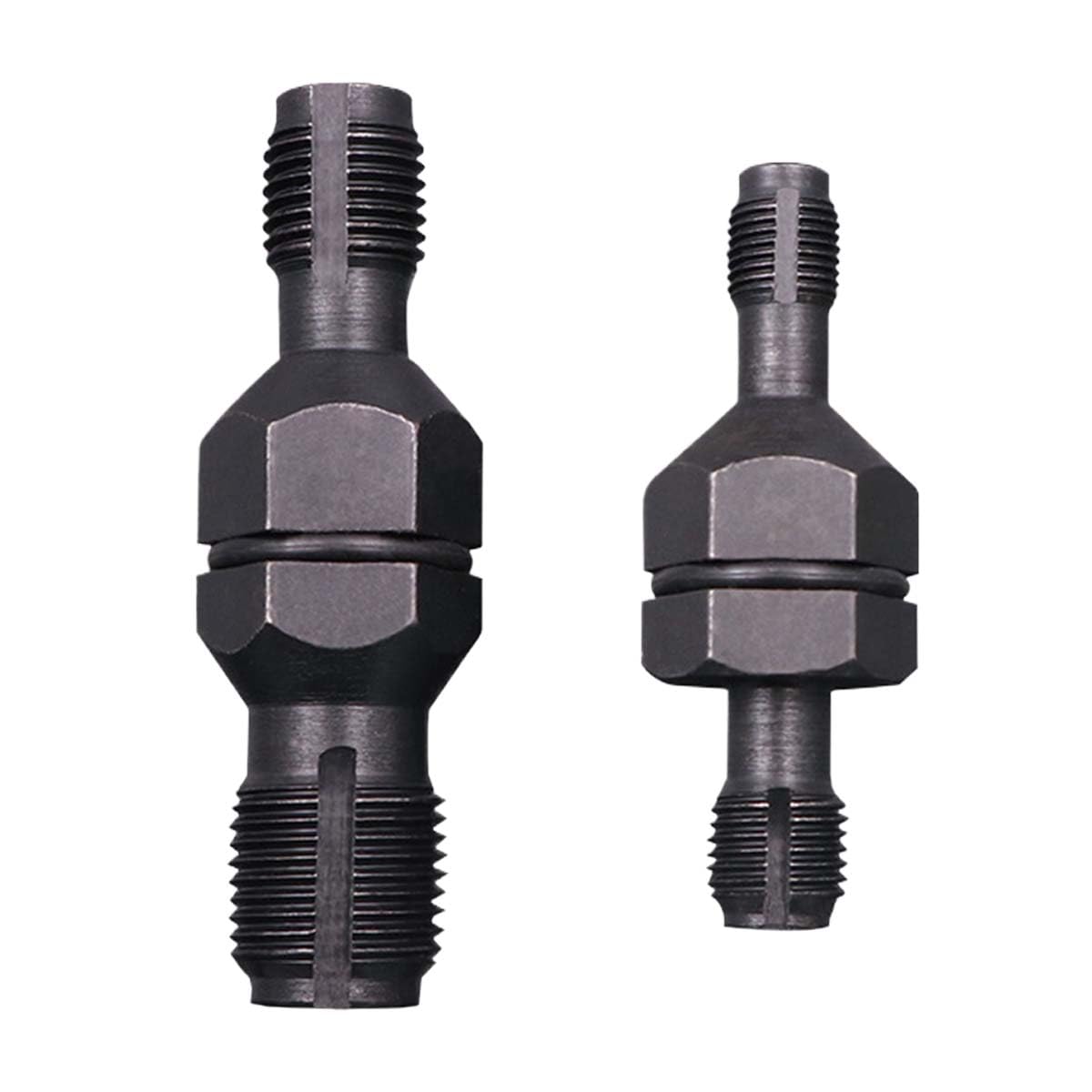 2PCS Spark Plug Thread Chaser Tool, Spark Plug Tapper, High Carbon Steel Insert Tap Repair Set, Double-Ended Spark Plug Chaser Tool with M10 x 1.0/M12 x 1.25 M14 x 1.5/M18 x 1.5 (Type A+B)