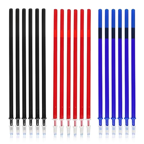 LACHT 24 Piezas Recambios Boligrafos Borrables,para Bolígrafos Legami,bolis legami,Recambios Borrables Canetas de Colores, Punta de 0,5 mm, Altura 13 cm,Tinta Térmica（3 colores）