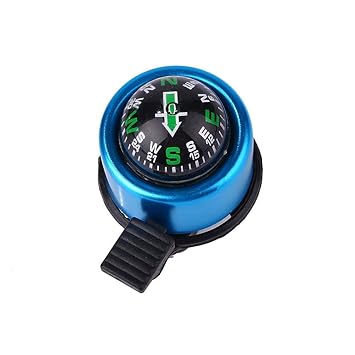 Ketsicart Aluminium Alloy Bicycle Bell Cycling Handle Bar Metal Ring with Compass Sport
