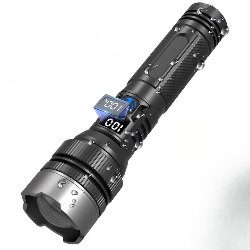 RCUTYMGJ 2-in-1 Strong Flashlight (Power Bank),Digital...