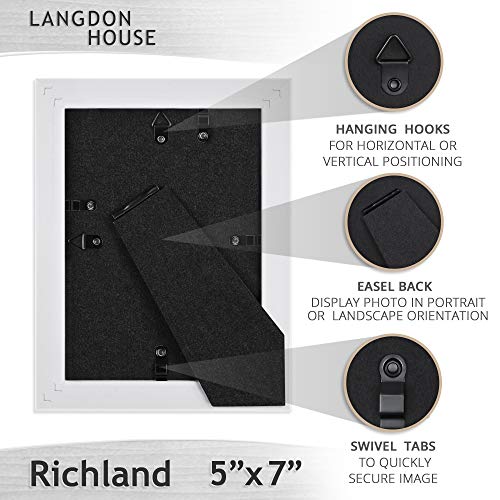 Langdon House RLND-5X7-DWT-PK6 Picture Frames (Distressed White, 6 Pack) Farmhouse Style thumb #2