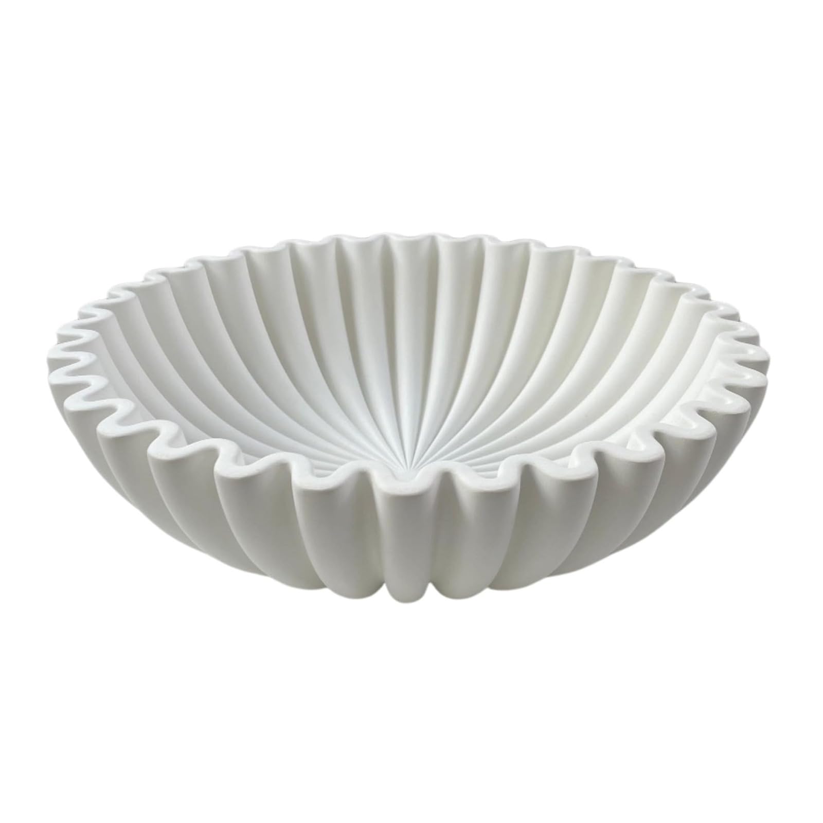 FGDTREE Handicraft Bowl Decorative Bowl Fruit Bowls Retro Rings Ruffle Scalloped Bowls Moderns Home Decors Wedding Gift Fruit for Kitchen Counter