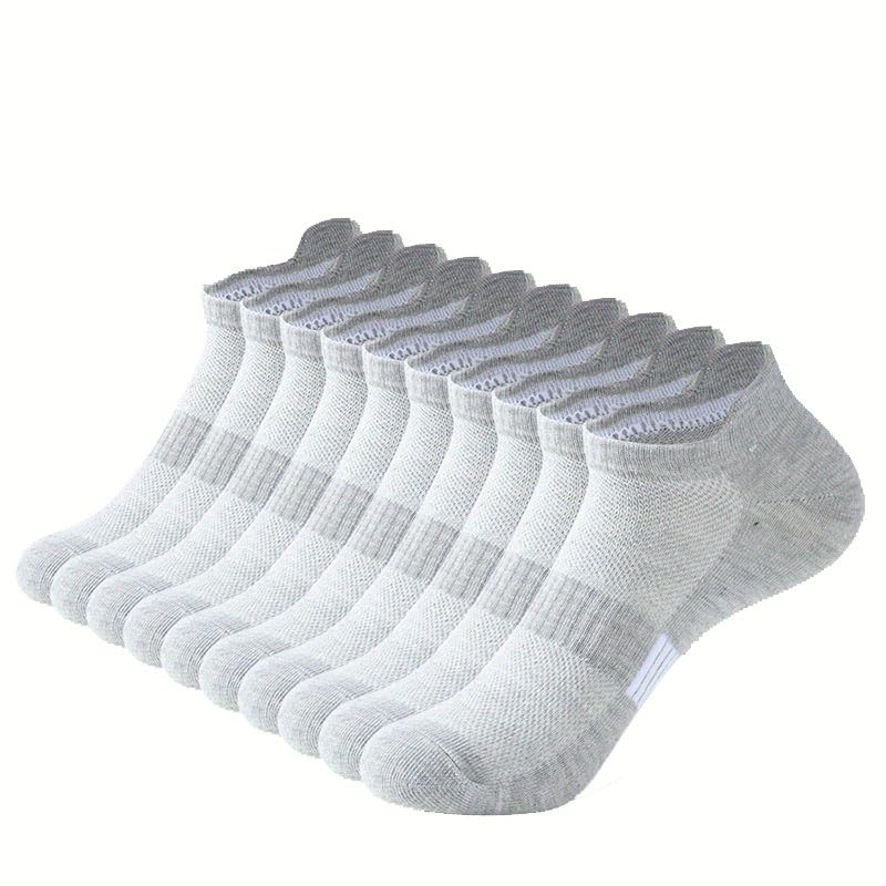 Men's Low Cut Ankle Socks, Anti Odor, Sweat Absorbing, Breathable, Suitable for All Seasons (10 Pairs)2