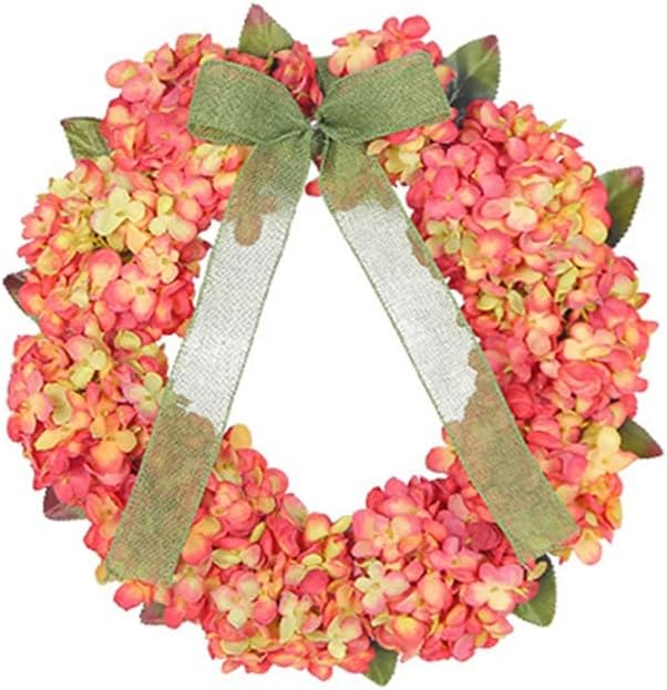 Embroidery Wreath Door Hanging Simulation Flower Decorations Rural Wall Hanging(35cm)
