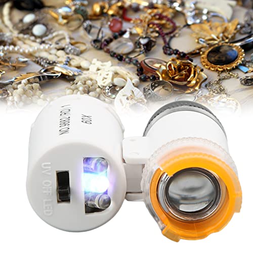 Image of Mini Microscope, 60x Portable Handheld USB Microscope Camera, Telescopic Design, Wide Irradiation Range(9882(RD) 1 White)