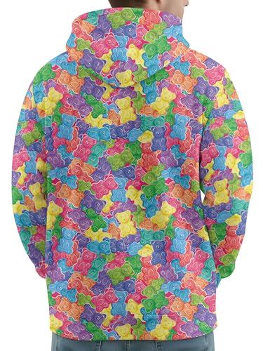 Image of PAGYMO Graphic Hoodies for Men Funny Novelty Pullover Hooded Sweatshirt | Funny 3D print, cool novelty design, colorful pattern, mens graphic pullover hoodie, sarcastic style, funky winter fashion