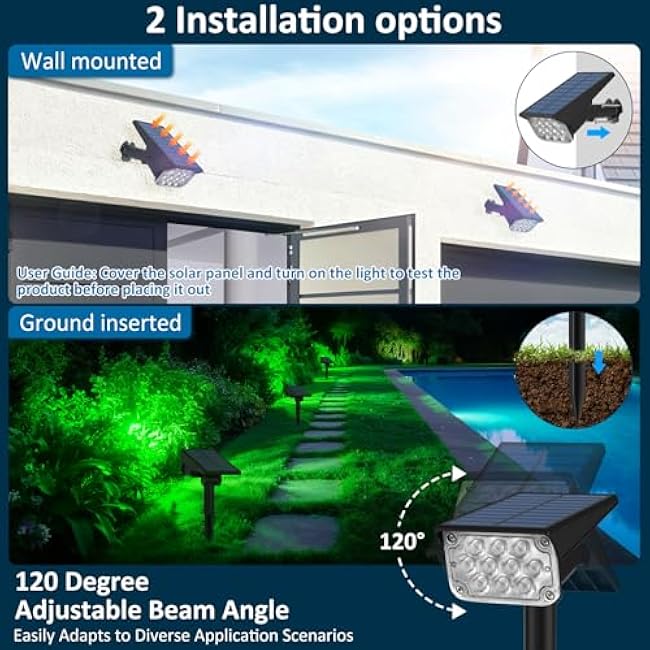 T-SUNUS Green Solar Spot Lights Landscape Spotlights
