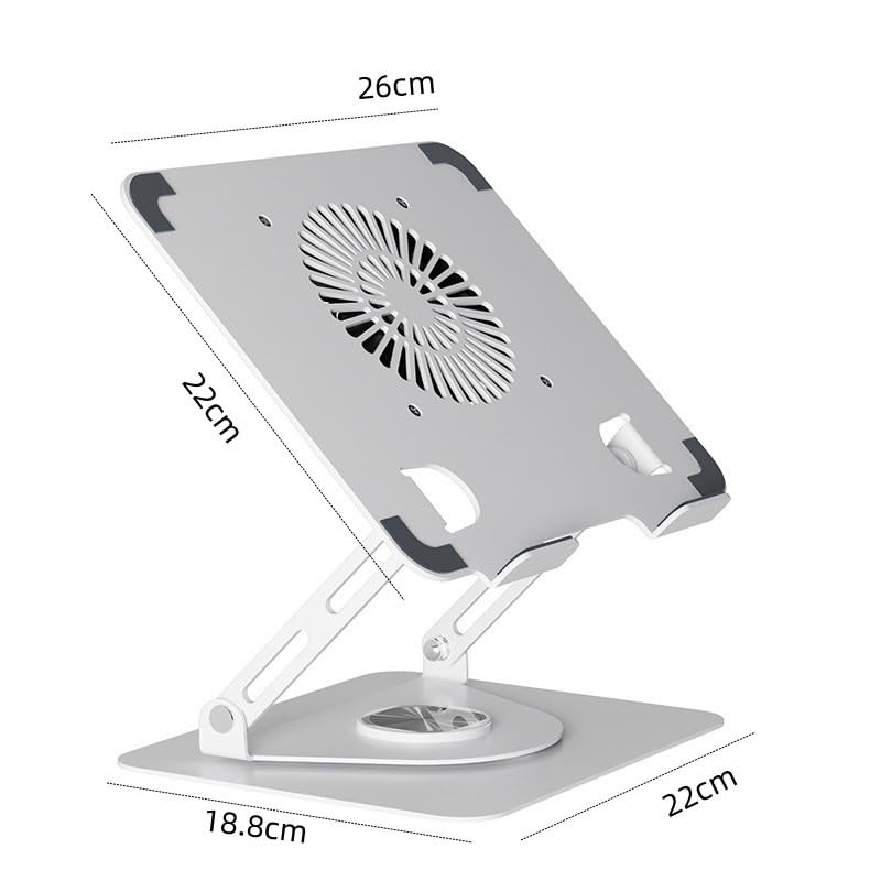 Fan Equipped Adjustable Height Rotation Type Notebook Cooler | D