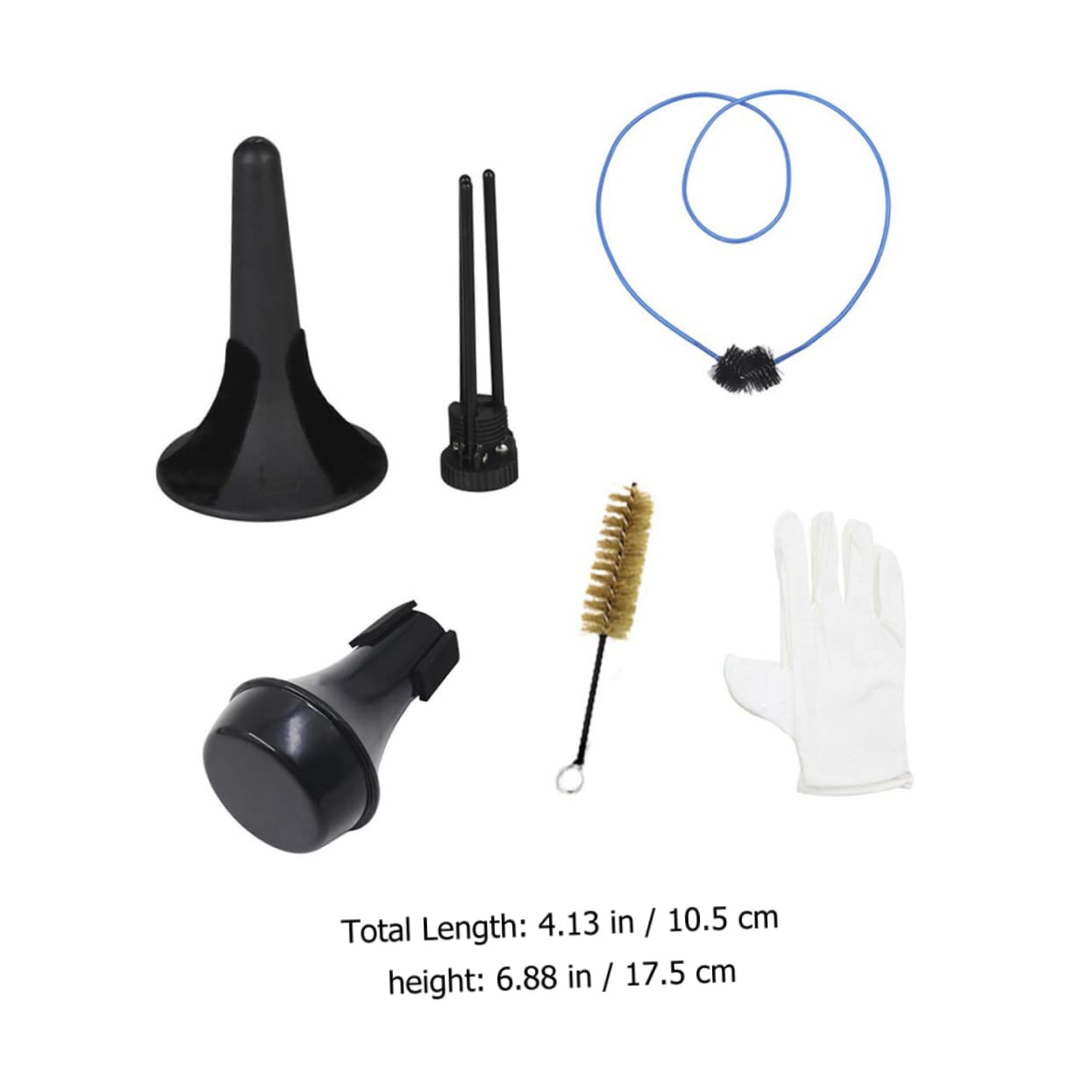 TOYANDONA Kit de Nettoyage Sourdine Incluse Brosses en Plastique et Métal pour Accessoires pour Entretien et Nettoyage Trompette Support des Petites Valves