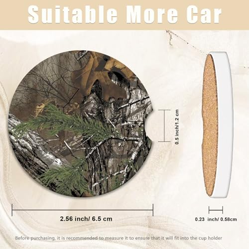 2 Pack Posavasos de Cerámica para Portavasos de Carro miniatura 2