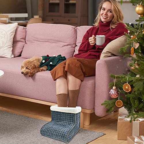 CJBIN Fußwärmer, Fußwärmer Elektrisch, Fusswärmer mit 10 Temperaturstufen & Timer, Elektrische Fußheizung, Fußpflege für Zuhause, für Männer und Frauen mit kalten Füßen - Grau - Image 6