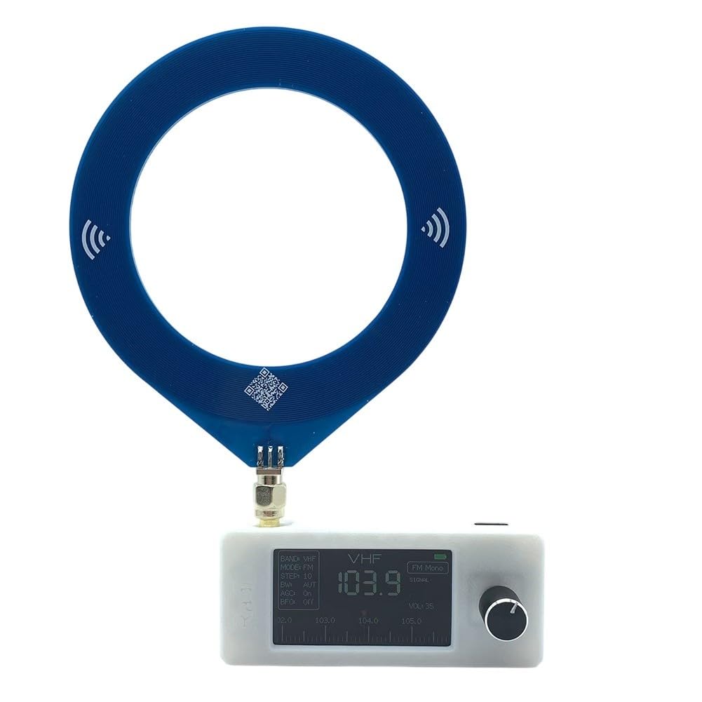 Przenośny mini radio SI4732 Odbiór AMFM o wysokiej rozdzielczości i długa żywotność baterii (antena z białą pętlą)