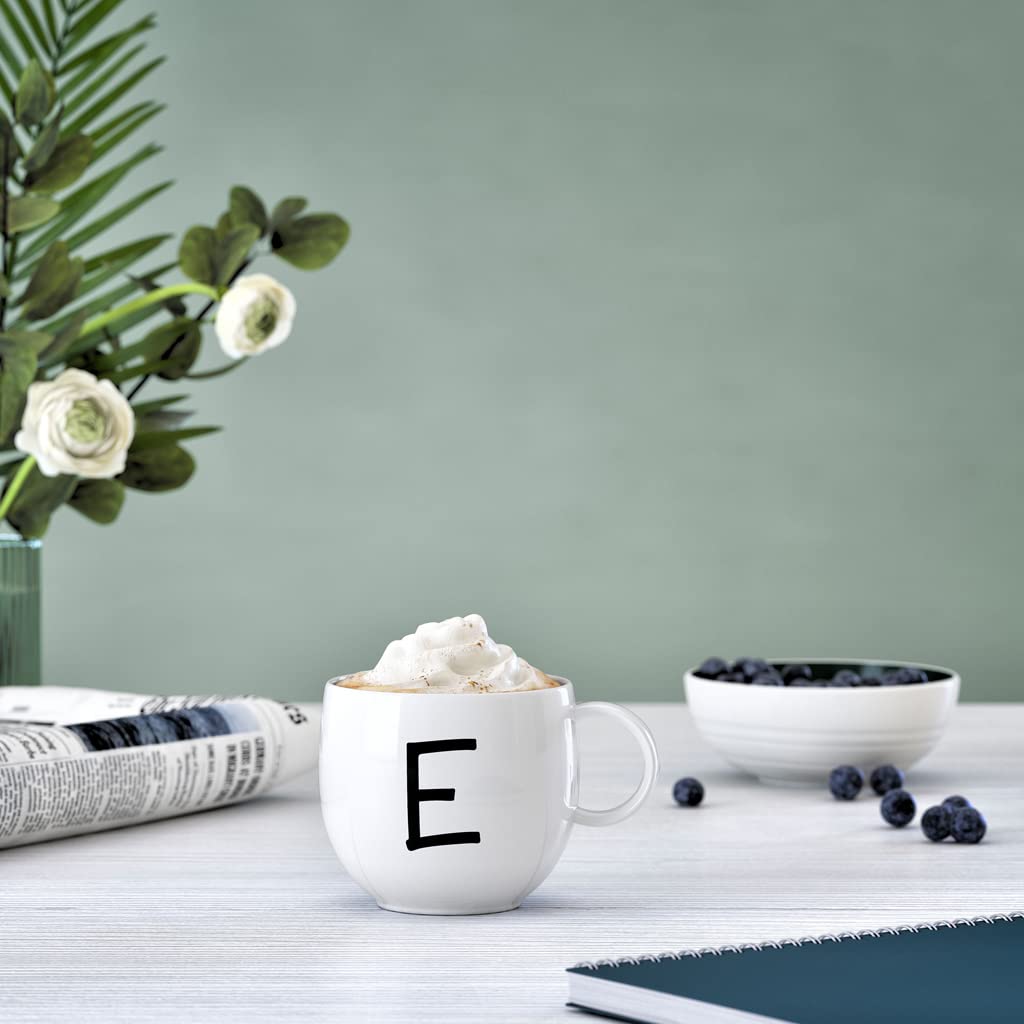 like. by Villeroy & Boch - Letters Mug E, 380ml, Premium Porcelain, White, Blanc - Image 2