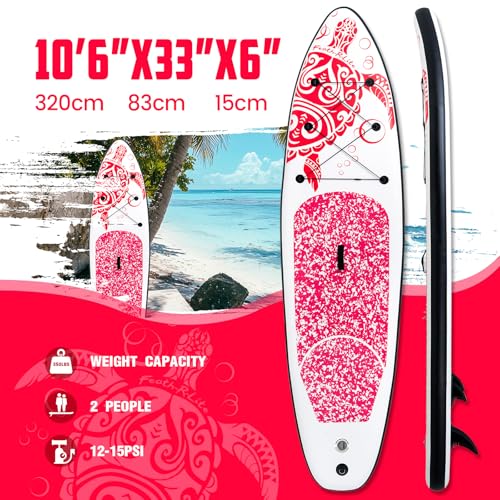 FEATH-R-LITE Ultra-Light Stand Up Paddle Board 10'6"x33" with Premium Paddle & Non-Slip Deck