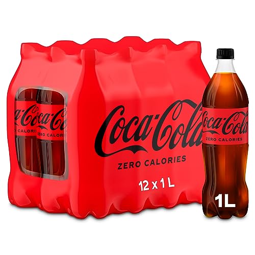 COCA-COLA Zero Sugar Carbonated Soft Drink PET 1L pack of 12