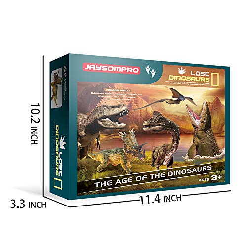 image for Jaysompro 5 PCS Jumbo Dinosaur Set -Realistic Looking Dinosaur Figures