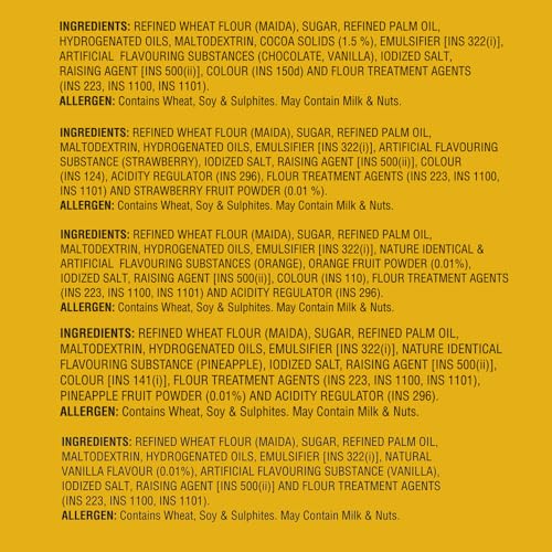 Image of Dukes Waffy - Chocolate, Pineapple, Vanilla, Orange, Strawberry, And Dark Vanilla Flavoured Creamy & Crunchy Wafers,360 /330 Gram (Flavor And Packing May Vary)