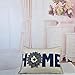 JWH 3D Sunflower Accent Pillow Case Handmade Cushion Cover Decorative Stereo Embroidery Pillowcase Home Bed Living Room Office Chair Couch Decor Sham Gift 14 x 20 Inch Wool Navy Blue