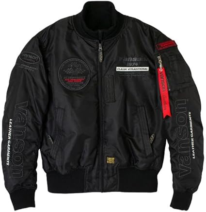 Amazon.co.jp: [バンソン] MA-1ジャケット グレー/ホワイト 3XL