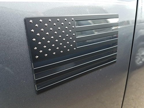 Eyecatcher Usa Flag Emblem Decal Black - 2 Pack #TOP1