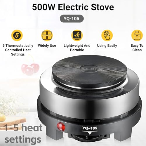 Mini poêle portable 500W pour chauffer rapidement vos plats - 3