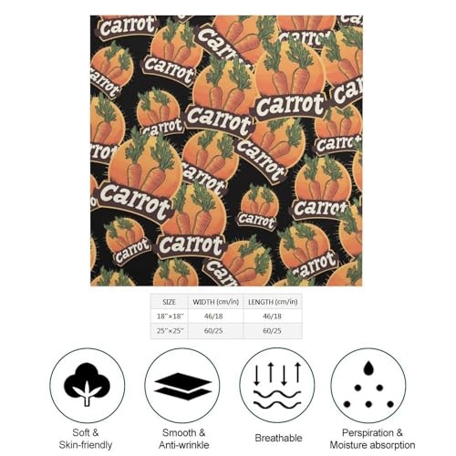 Sunset Vintage Carrot Womens Kerchief Silk Hair Bandanas Scarf Square Satin Head Scarves2