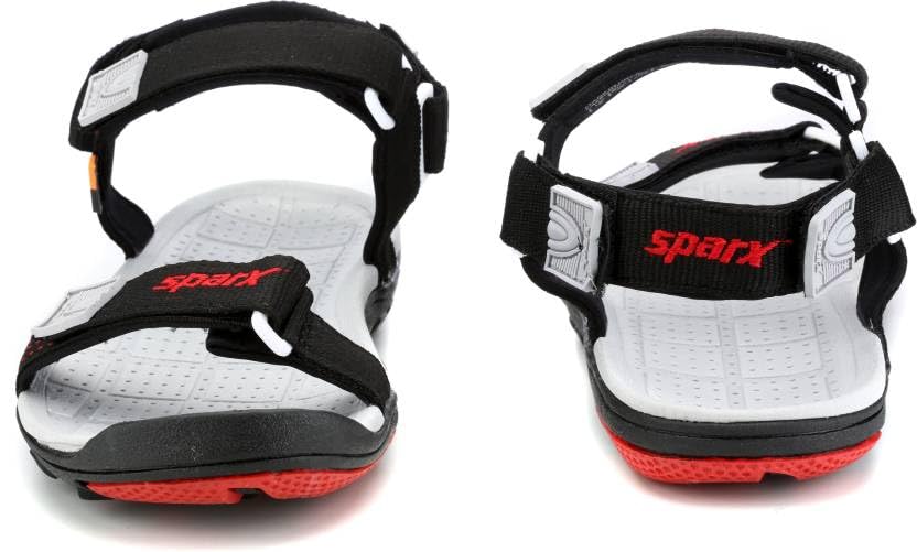 Image of SPARX mens Sparx Men Black Grey Stylish Floaters Sandal