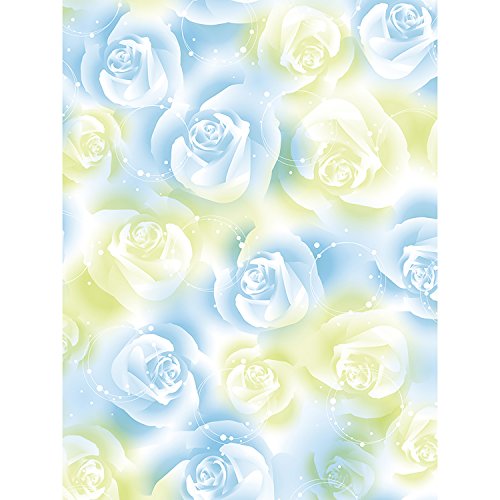 タカ印 ラッピングペーパー 49-2559 ローズドリームB 全判 ブルー 50枚