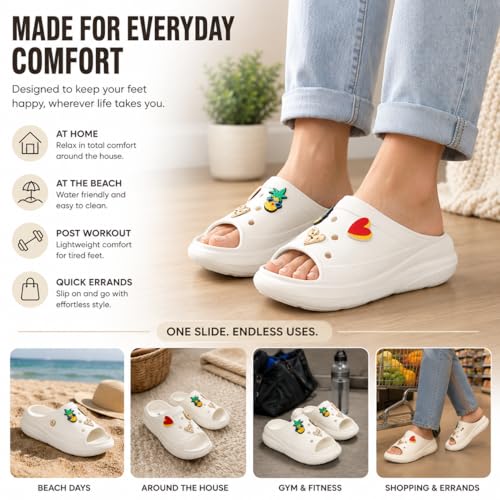 Image of NO SOX Women Orthopedic Slippers Comfortable Slides Flip Flops | Lightweight Anti Slip Sliders for Indoor Outdoor Casual Daily Wear