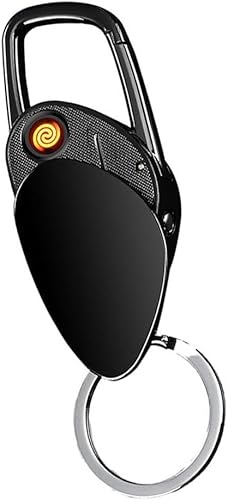 Llavero encendedor recargable por USB, encendedor colgante multifuncional, encendedor de cigarrillos sin llama a prueba de viento con iluminación